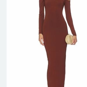 All the ways Chic Long Sleeve Brown Maxi Dress